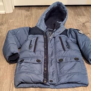 NYC Kids Blue Puffer Jacket with Hood